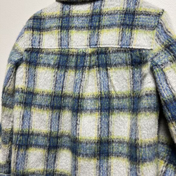 Rails Turner Plaid Oversize Shirt Jacket in Cobalt Lime Smoke women’s size XS - Picture 8 of 8